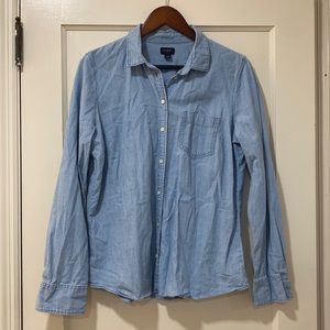 J. Crew Chambray Long Sleeved Top